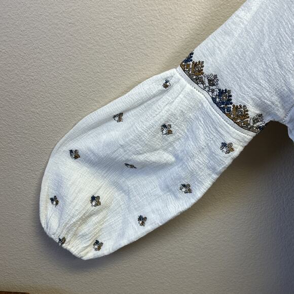 Scarlet Poppies Ibiza S/M Tunic Top Chic Embroidered Belted Beach - Picture 7 of 16